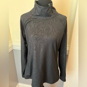 NIKE Pro Dri Fit pullover athletic top black snake skin print size XL